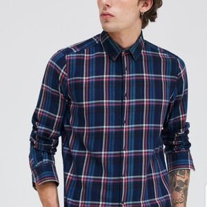 New Men's SISLEY Long Sleeve Button Down Shirt M